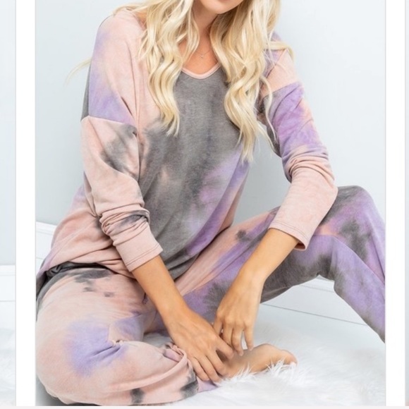 🌪MAUVE CHARCOAL FRENCH TERRY TOP - Picture 2 of 6